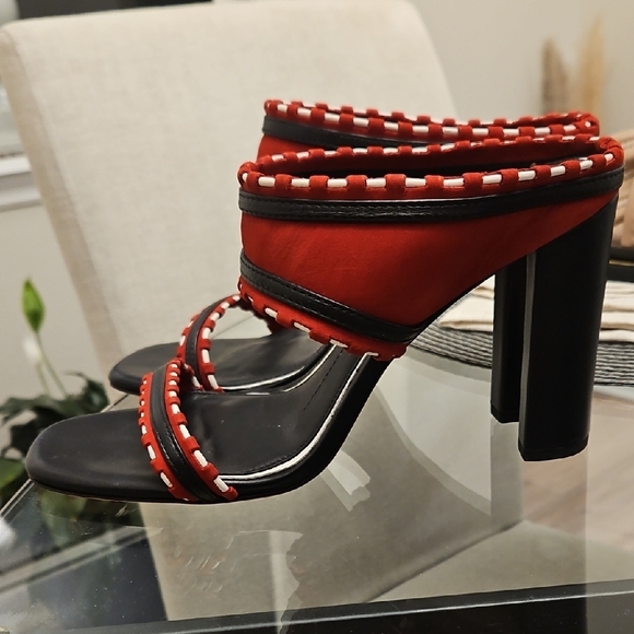 ANTONIO MELANI Red and Black Women's Sandals - Picture 2 of 4